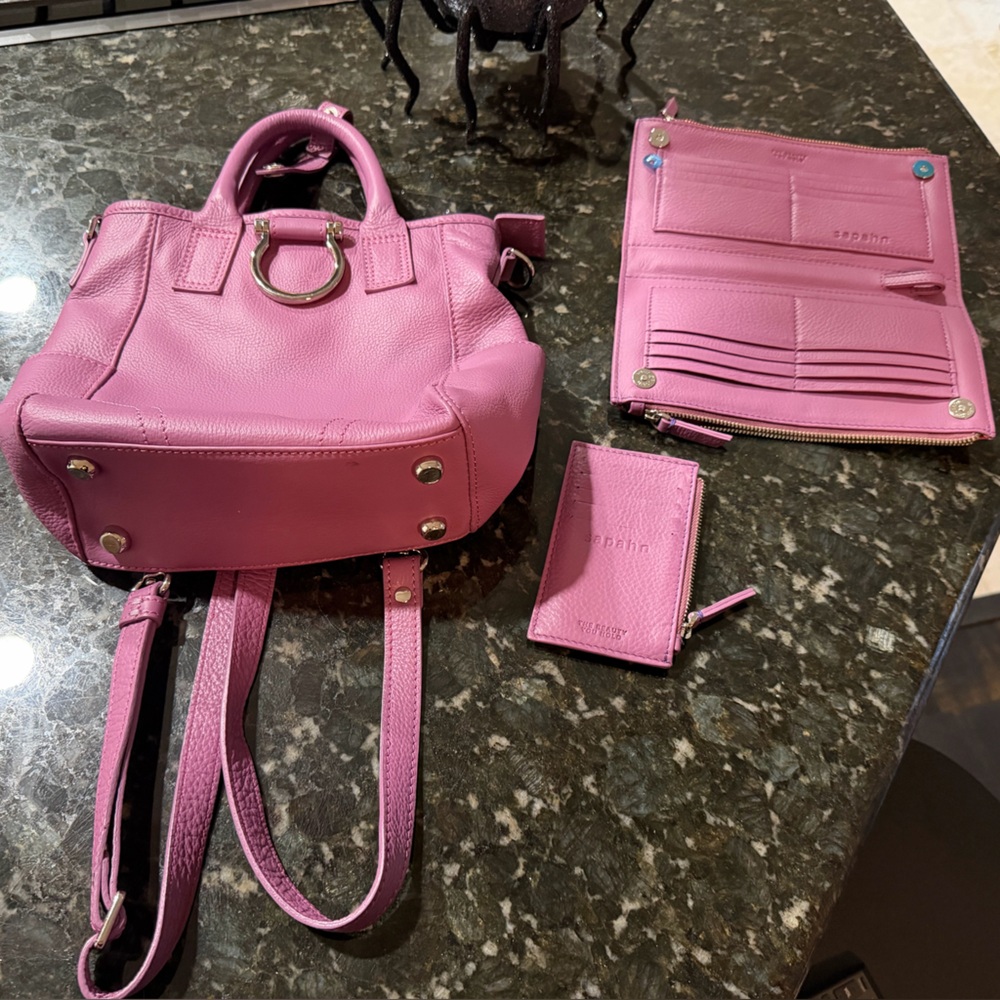 Pink Crossbody Bag Set